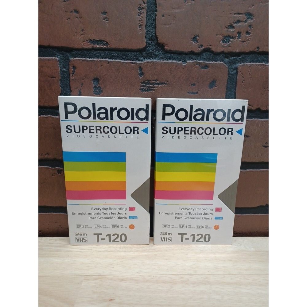 Polaroid Supercolor 2 VHS Blank Tapes T-120